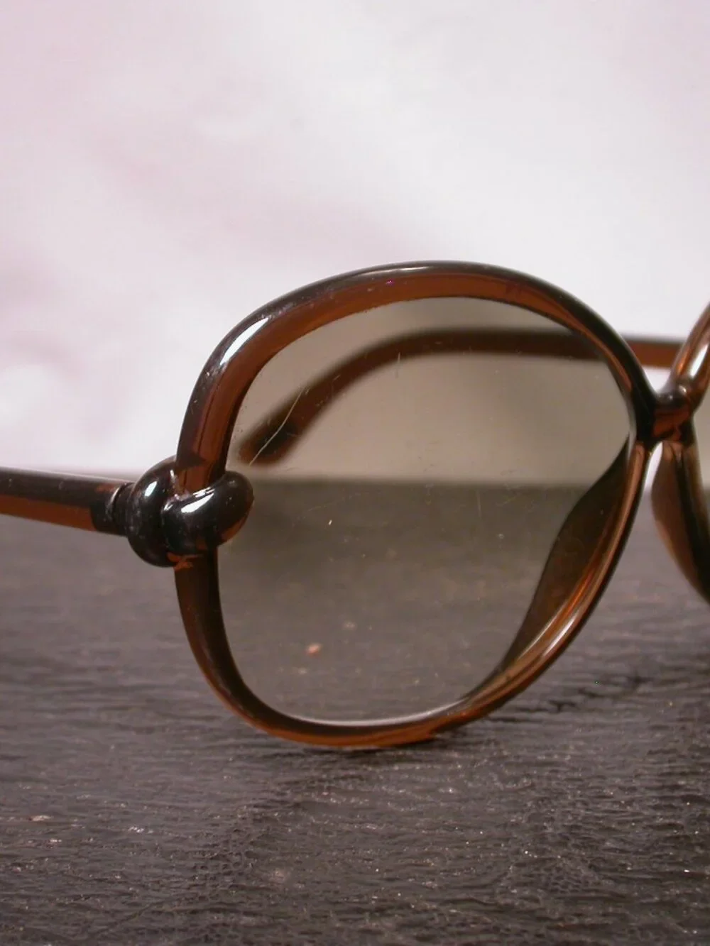 Tom Ford Brown Clear Round Sunglasses Made in Italy FRAME ONLY